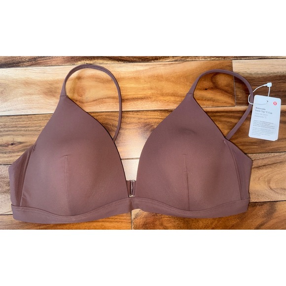 Lululemon Other - Lululemon Waterside Swim Bikini Top C Cup Size 8 Dark Oxide NWT